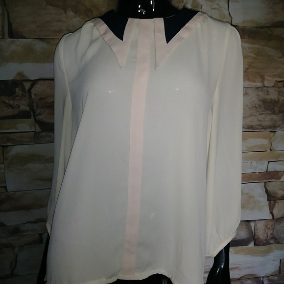 Mina UK Colorblock blouse Sz M - Picture 2 of 8